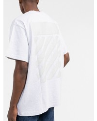 graues T-Shirt mit einem Rundhalsausschnitt von Off-White