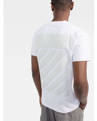 graues T-Shirt mit einem Rundhalsausschnitt von Off-White