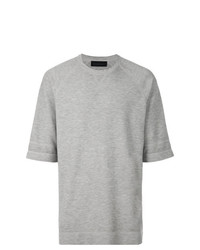 graues T-Shirt mit einem Rundhalsausschnitt von Diesel Black Gold