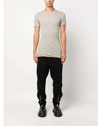 graues T-Shirt mit einem Rundhalsausschnitt von Rick Owens