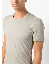 graues T-Shirt mit einem Rundhalsausschnitt von Rick Owens