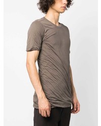 graues T-Shirt mit einem Rundhalsausschnitt von Rick Owens