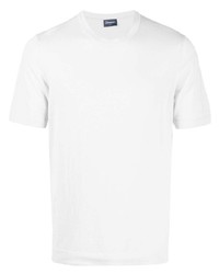 graues T-Shirt mit einem Rundhalsausschnitt von Drumohr