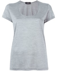 graues T-Shirt mit einem Rundhalsausschnitt von Dsquared2