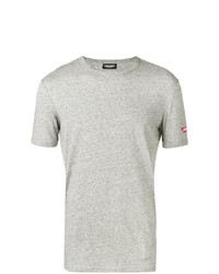 graues T-Shirt mit einem Rundhalsausschnitt von DSQUARED2