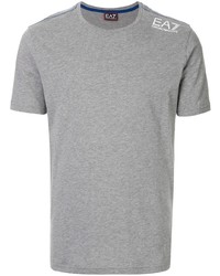 graues T-Shirt mit einem Rundhalsausschnitt von Ea7 Emporio Armani