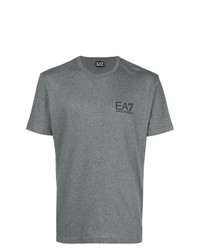 graues T-Shirt mit einem Rundhalsausschnitt von Ea7 Emporio Armani