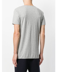 graues T-Shirt mit einem Rundhalsausschnitt von THE WHITE BRIEFS
