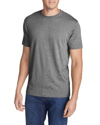 graues T-Shirt mit einem Rundhalsausschnitt von Eddie Bauer