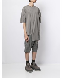 graues T-Shirt mit einem Rundhalsausschnitt von Rick Owens X Champion