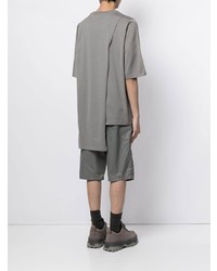 graues T-Shirt mit einem Rundhalsausschnitt von Rick Owens X Champion