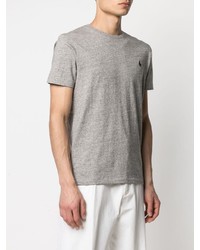 graues T-Shirt mit einem Rundhalsausschnitt von Polo Ralph Lauren