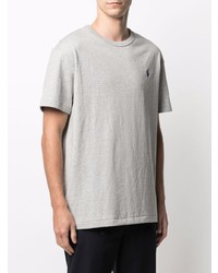 graues T-Shirt mit einem Rundhalsausschnitt von Polo Ralph Lauren