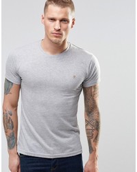 graues T-Shirt mit einem Rundhalsausschnitt von Farah