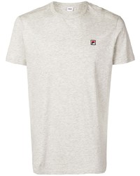 graues T-Shirt mit einem Rundhalsausschnitt von Fila