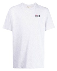 graues T-Shirt mit einem Rundhalsausschnitt von Fila