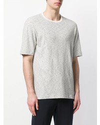 graues T-Shirt mit einem Rundhalsausschnitt von Folk