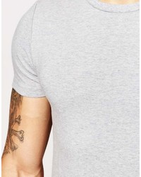 graues T-Shirt mit einem Rundhalsausschnitt von Asos