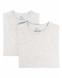 graues T-Shirt mit einem Rundhalsausschnitt von Fortela