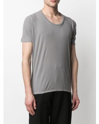 graues T-Shirt mit einem Rundhalsausschnitt von Maison Margiela