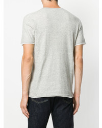 graues T-Shirt mit einem Rundhalsausschnitt von rag & bone