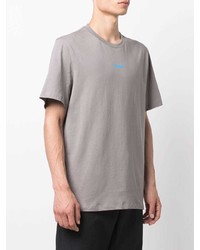 graues T-Shirt mit einem Rundhalsausschnitt von MSGM