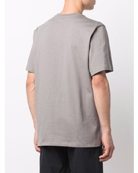 graues T-Shirt mit einem Rundhalsausschnitt von MSGM