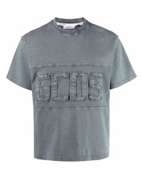 graues T-Shirt mit einem Rundhalsausschnitt von Gcds