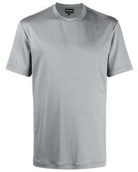 graues T-Shirt mit einem Rundhalsausschnitt von Giorgio Armani