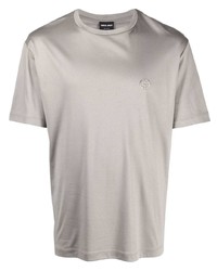 graues T-Shirt mit einem Rundhalsausschnitt von Giorgio Armani