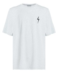 graues T-Shirt mit einem Rundhalsausschnitt von Giuseppe Zanotti