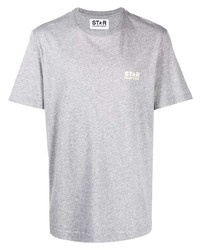 graues T-Shirt mit einem Rundhalsausschnitt von Golden Goose