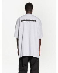 graues T-Shirt mit einem Rundhalsausschnitt von Balenciaga