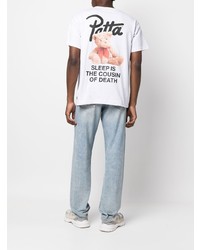 graues T-Shirt mit einem Rundhalsausschnitt von PATTA
