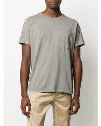 graues T-Shirt mit einem Rundhalsausschnitt von Stone Island Shadow Project