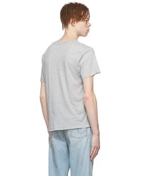 graues T-Shirt mit einem Rundhalsausschnitt von ERL
