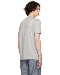 graues T-Shirt mit einem Rundhalsausschnitt von BOSS