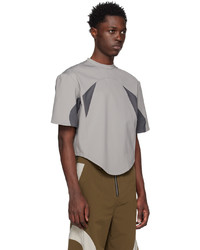 graues T-Shirt mit einem Rundhalsausschnitt von Uncertain Factor