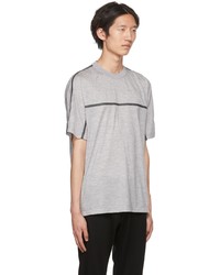 graues T-Shirt mit einem Rundhalsausschnitt von Zegna