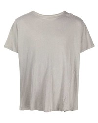 graues T-Shirt mit einem Rundhalsausschnitt von Greg Lauren