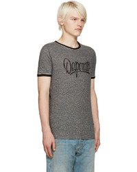 graues T-Shirt mit einem Rundhalsausschnitt von Marc Jacobs