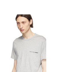 graues T-Shirt mit einem Rundhalsausschnitt von Comme Des Garcons SHIRT