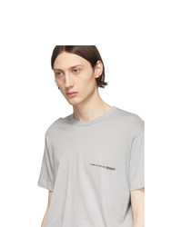 graues T-Shirt mit einem Rundhalsausschnitt von Comme Des Garcons SHIRT