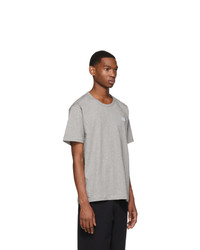 graues T-Shirt mit einem Rundhalsausschnitt von Acne Studios