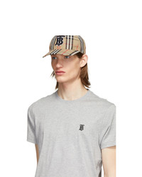 graues T-Shirt mit einem Rundhalsausschnitt von Burberry