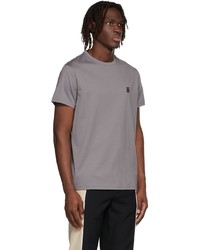 graues T-Shirt mit einem Rundhalsausschnitt von Burberry