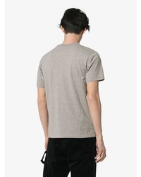 graues T-Shirt mit einem Rundhalsausschnitt von MAISON KITSUNÉ