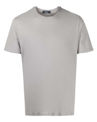 graues T-Shirt mit einem Rundhalsausschnitt von Herno