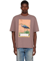 graues T-Shirt mit einem Rundhalsausschnitt von Heron Preston