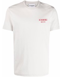graues T-Shirt mit einem Rundhalsausschnitt von Iceberg